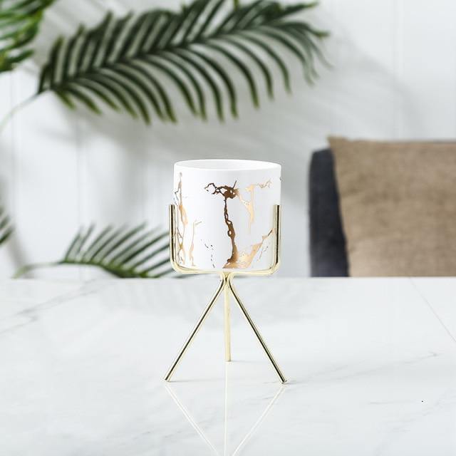 Bacci Home – Marble Planter with Stand