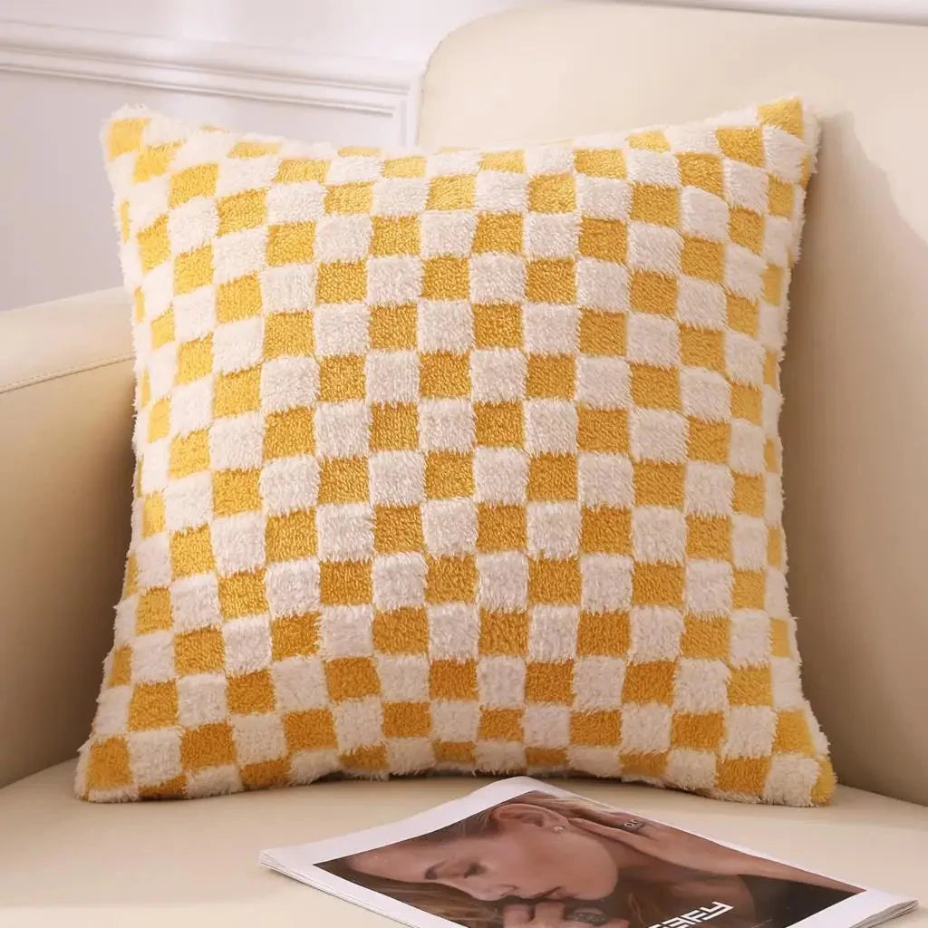 Bacci Home – Checked Cushion Cover in Multi-Color