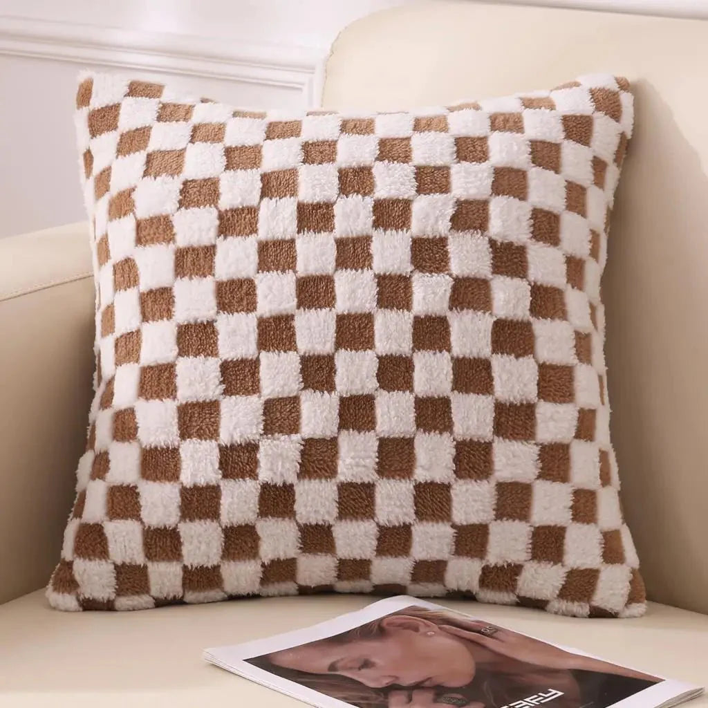 Bacci Home – Checked Cushion Cover in Multi-Color