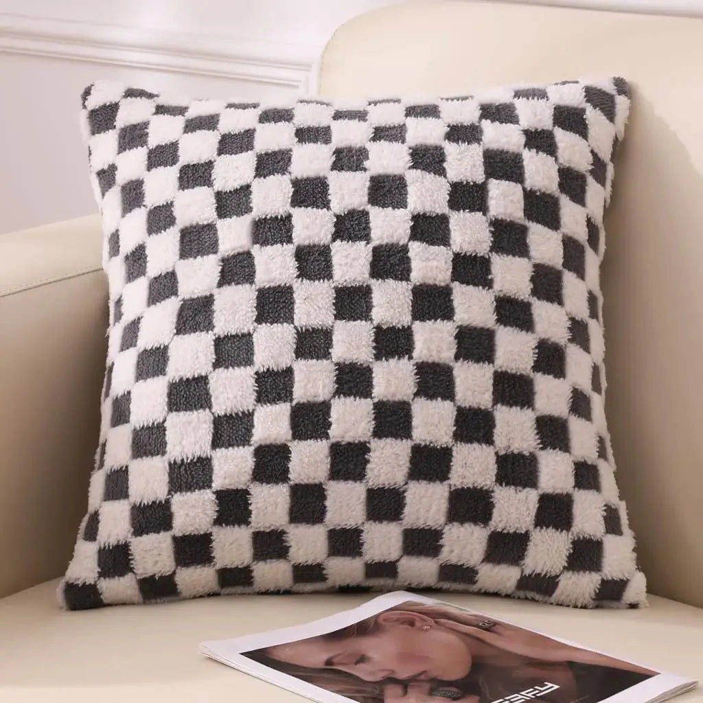 Bacci Home – Checked Cushion Cover in Multi-Color