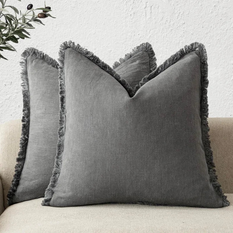 Bacci Home – Ruffle Covers in Cotton Linen