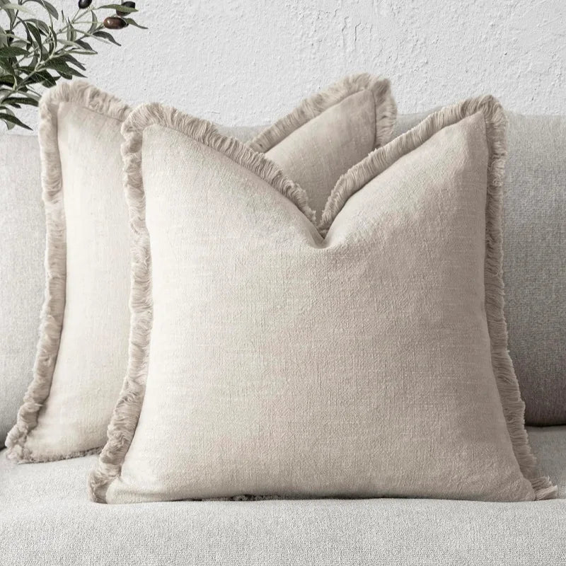 Bacci Home – Ruffle Covers in Cotton Linen
