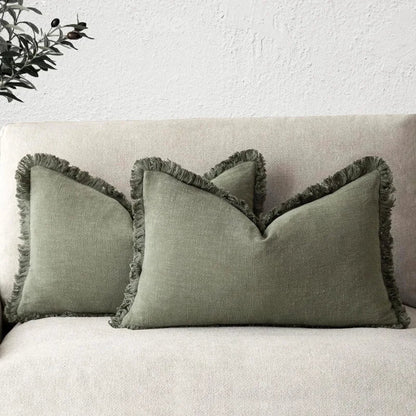 Bacci Home – Ruffle Covers in Cotton Linen